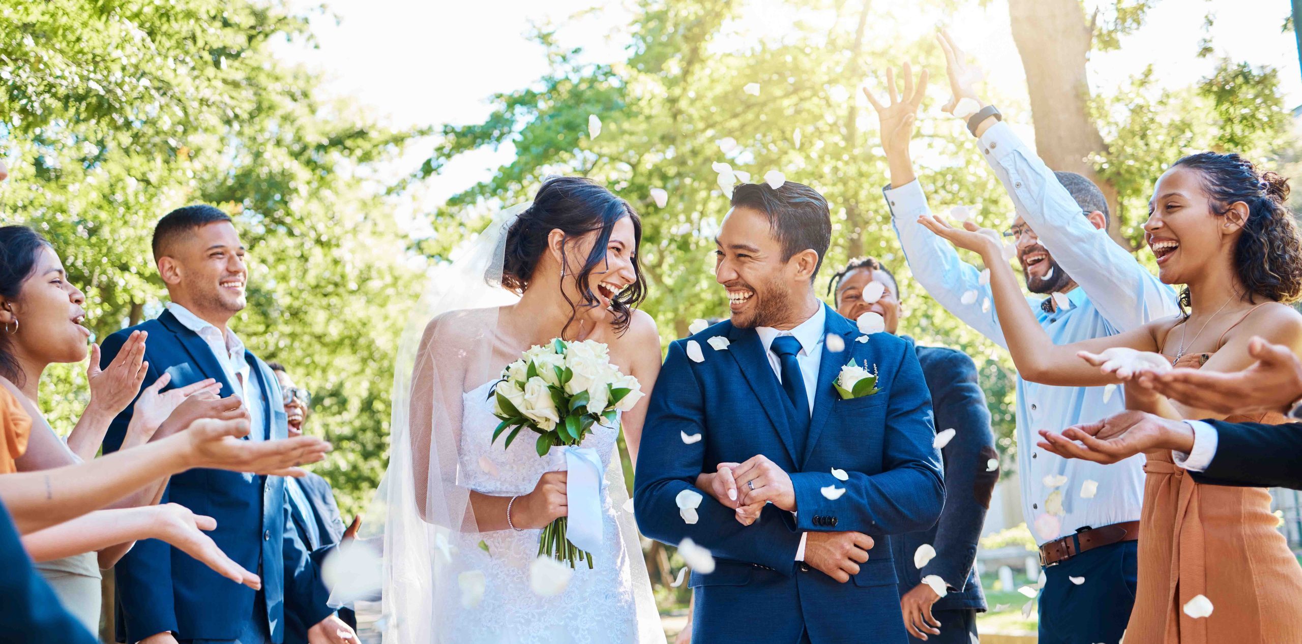 Happy people at wedding